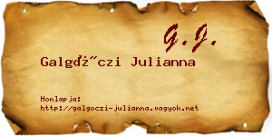 Galgóczi Julianna névjegykártya